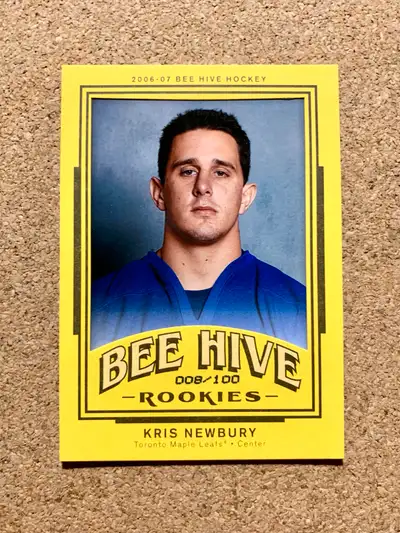 Bee Hive Rookies - Kris Newbury - Nbr 008/100 - (c) 2007 / Upper Deck Protector sleeve included B11
