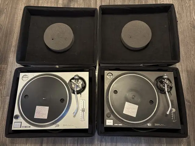 Pair of Upgraded Technics SL-1200MK2s with Cases in Performance & DJ Equipment in Calgary - Image 8