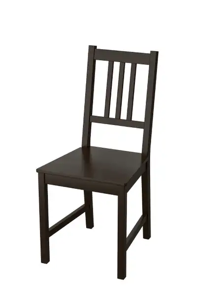 Used Ikea “Stefan” wood kitchen chairs (4 total), View more