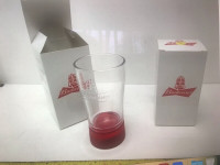 3 NEW BUDWEISER RED LIGHT GLASSES