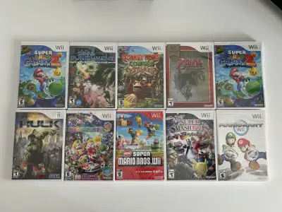 Sealed Nintendo Wii games Super Mario galaxy 2 - $85 (2 available) Mariokart - $95 Super Mario bros...
