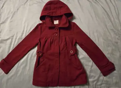 Forever 21 Red Hooded Pea Coat! - Size Women's Medium, View more