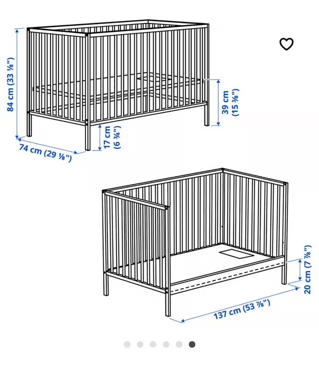 IKEA Sniglar Crib in Cribs in Mississauga / Peel Region - Image 3