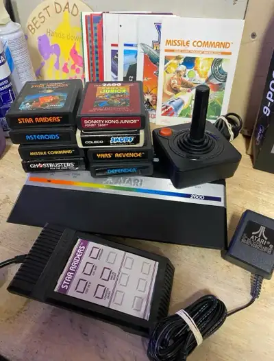 Atari Jr, with games and manuals, View more