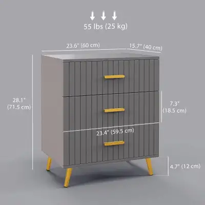 3 Drawer Cabinet, Drawer Chest for Bedroom, Chest of Drawers , View more
