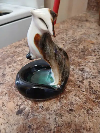 Fox Ashtray antique, View more