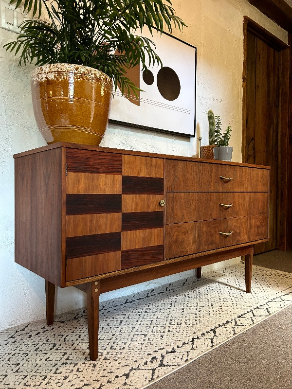 Mid century modern walnut Sideboard Hutches & Display