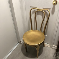 Vintage Gold Painted Bentwood Chair