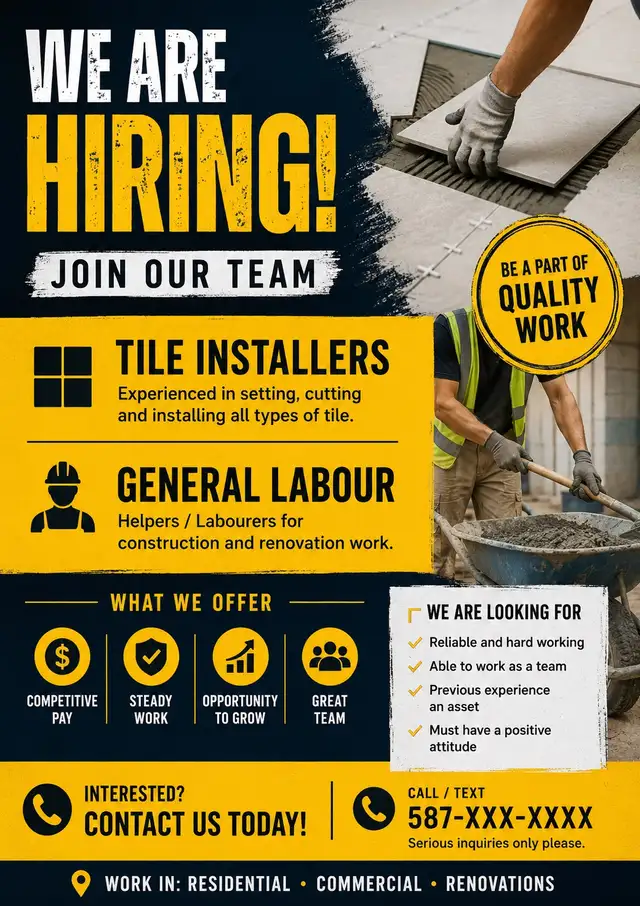Hiring tile installers  in Construction & Trades in Strathcona County - Image 2