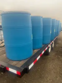 35 x 55 gallons, Removable lid plastic barrels