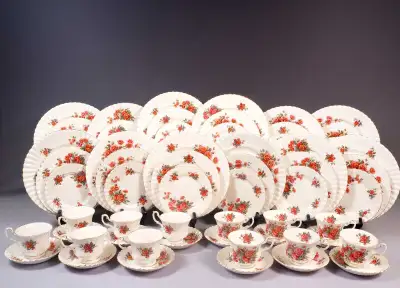 Royal Albert Centennial Rose Dinner Set Salad Cup Plate England, View more