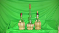 3 decorative bottles / arts and crafts set 1
