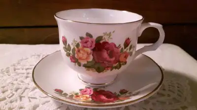Sadler Wellington Fine Bone China Tea Cup and Saucer, View more