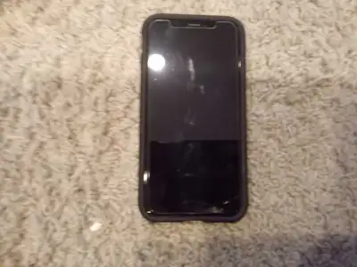 iPhone x (back glass is cracked also includeds case), View more