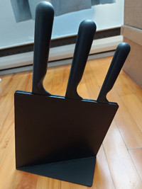 Support avec 3 couteaux cuisine ikea / kitchen knives holder