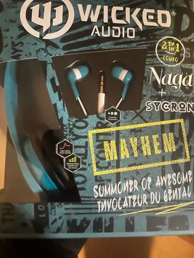 MAYHEM Headphones and Earbuds NEW IN BOX, View more