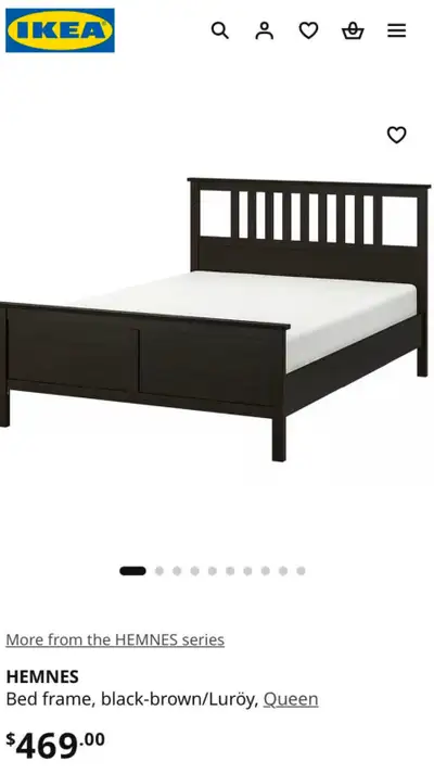 Excellent condition IKEA hemnes queen bed frame, View more