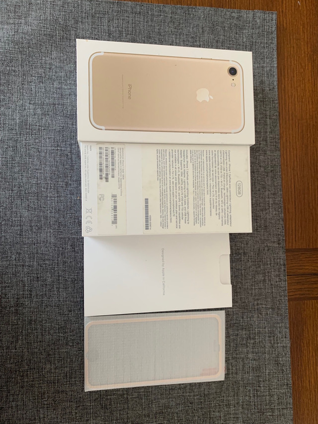 iPhone 7 Gold 128 GB box in Cell Phone Accessories in Kitchener / Waterloo - Image 2