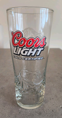 NEW Coors Light Cold Certified Beer Pint Glass 1990s?