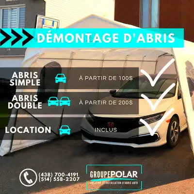 Simple a partir de 100$ Double a partir de 200$ Le prix varie selon la longueur et la largeur de vot...