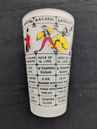 1950s frosted glass cocktail shaker