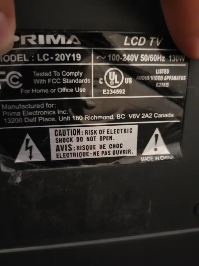 Prima 20 inch tv in TVs in Barrie - Image 5