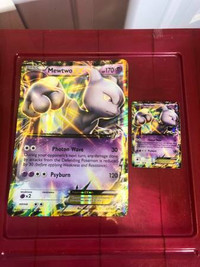 Rare Pokemon Mewtwo EX XY183 Jumbo Oversized Promo Card