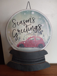 SEASON'S GREETINGS: CHRISTMAS Welcome Decoration / Hang or Stake