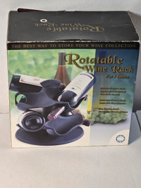 6 Bottle Countertop Rotating Wine Rack Organizer Stand-Wine Bott