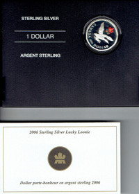 CANADA.SILVER COIN/EN ARGENT "2006 Sterling Silver Lucky Loonie"