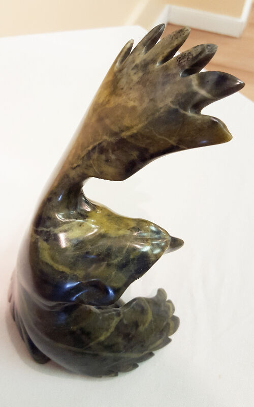 Transformation (Eagle/Warrior) Aboriginal Soapstone carving Arts