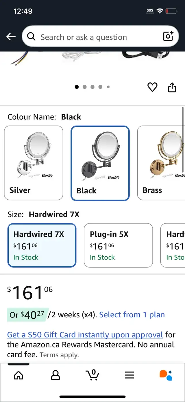 Wall Mount Makeup Mirror in Bathwares in Oakville / Halton Region - Image 3