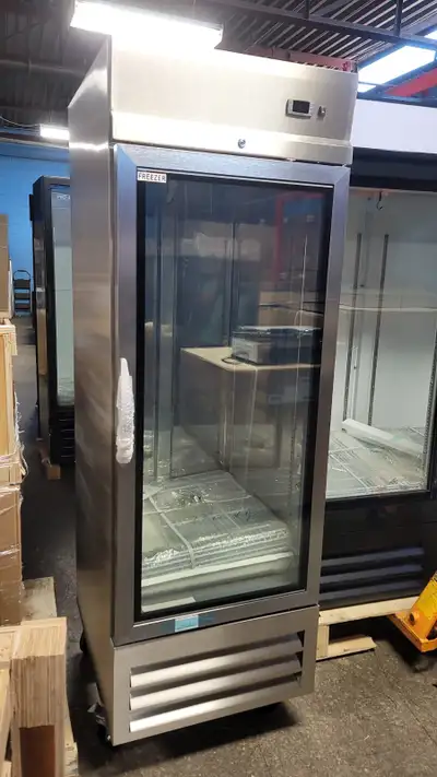 Brand New 27" Stainless Steel Single Glass Door Freezer, View more