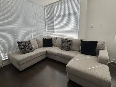 Ashley. 1 years old sofa set with one adjustable extra seat, View more