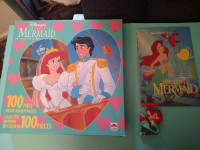 Little mermaid puzzle, figure and book in VG condition $10 for a
