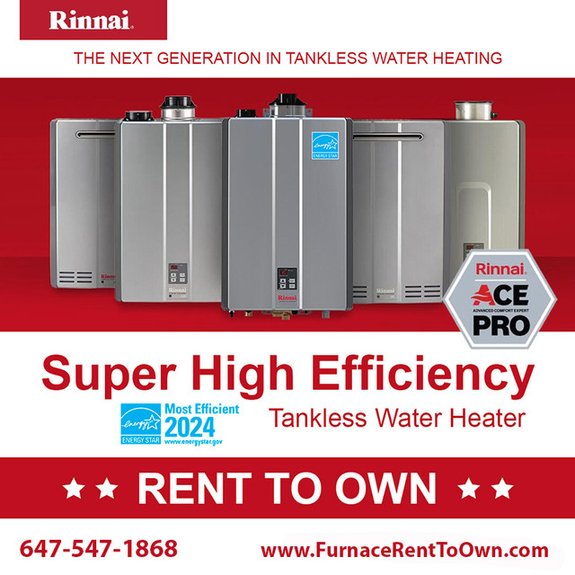 RINNAI Tankless Water Heater - FREE installation - $0 Down in Heating, Cooling & Air in City of Toronto - Image 2