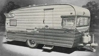 Embark on a vintage restoration journey with this 1959 Shasta Airflyte Deluxe project trailer, a cla...
