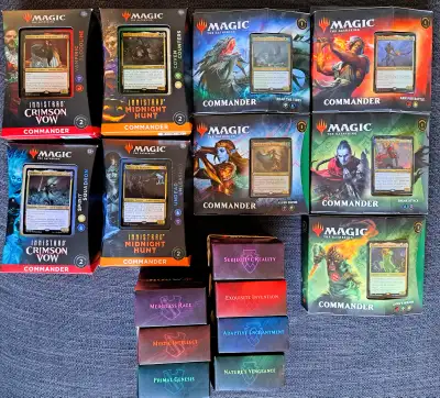 MTG Commander Precon Decks for Sale Selling new in box and some unplayed/like new but opened box and...