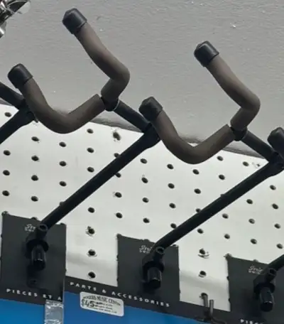 Guitar Hangers MultiAngle-MultiAdjustable with Flexible Yoke Sizing (fit Pegboard & Slatwall) for gu...