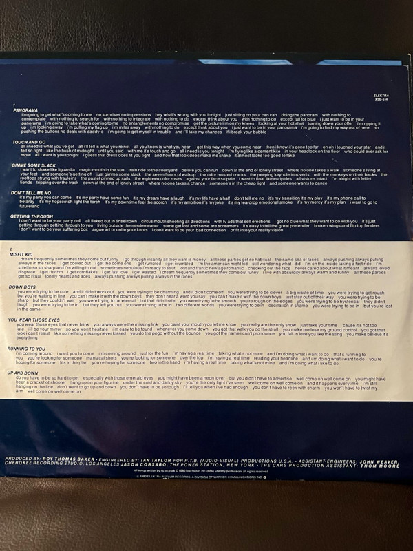THE CARS Panorama vinyl record LP in Other in Guelph - Image 4