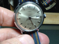 Vtg 1965 Timex 21 Jewel Men's watch, 6524 7268 running wind-up