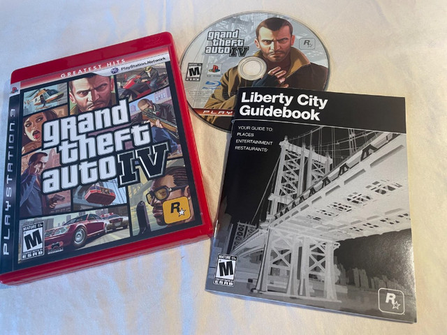 Grand Theft Auto IV 4 avec manuel, Playstation 3, PS3 - Parfait! dans Sony PlayStation 3  à Ville de Montréal