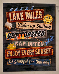 Lake Rules Sign 