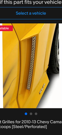 2015-2022 Chevrolet Camaro rear quarter side vents by KBD