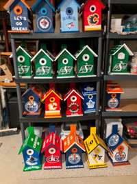 BIRDHOUSES with painted team Logo