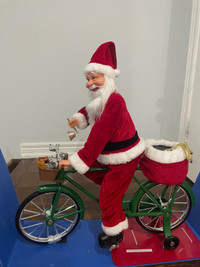 Mr Christmas Cycling Santa - New! 