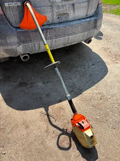 Stihl weed trimmer FS36 model. Gas powered. Used last year but needs a primer bulb which is supplied...