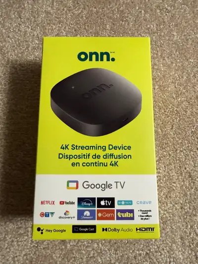 Brand New Onn 4K Google TV Box, View more