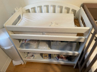 Baby changing table (wooden) and changing Mat