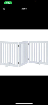 unipaws Free Standing Pet Gate for Dog Cat, Wooden Dog Gates for